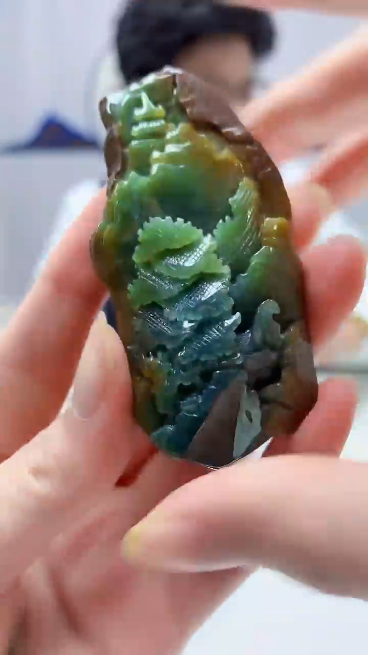 【闪购商品】定制翡翠未镶嵌4688zm-毛货挂件山水209