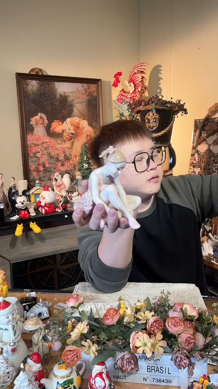 【闪购商品】默认微瑕高端树脂陶瓷摆件Q693