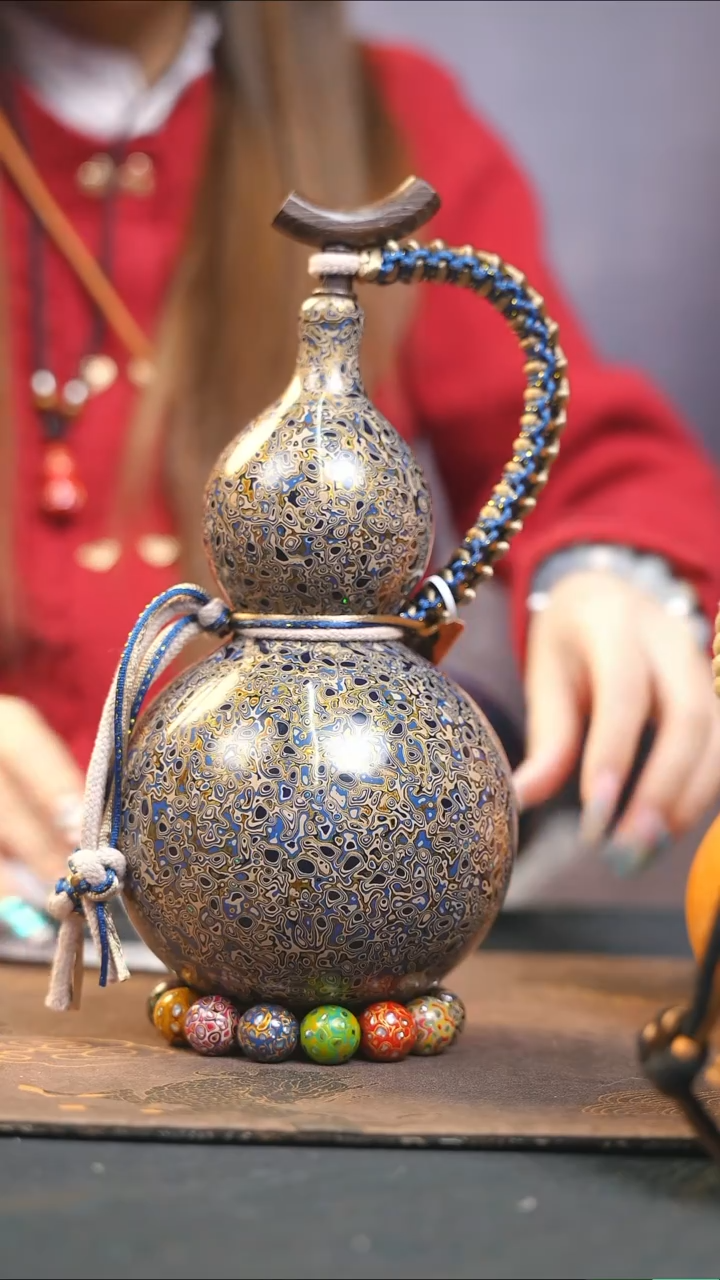 【闪购商品】WZ207漆艺酒葫芦不包手串及旋转底座