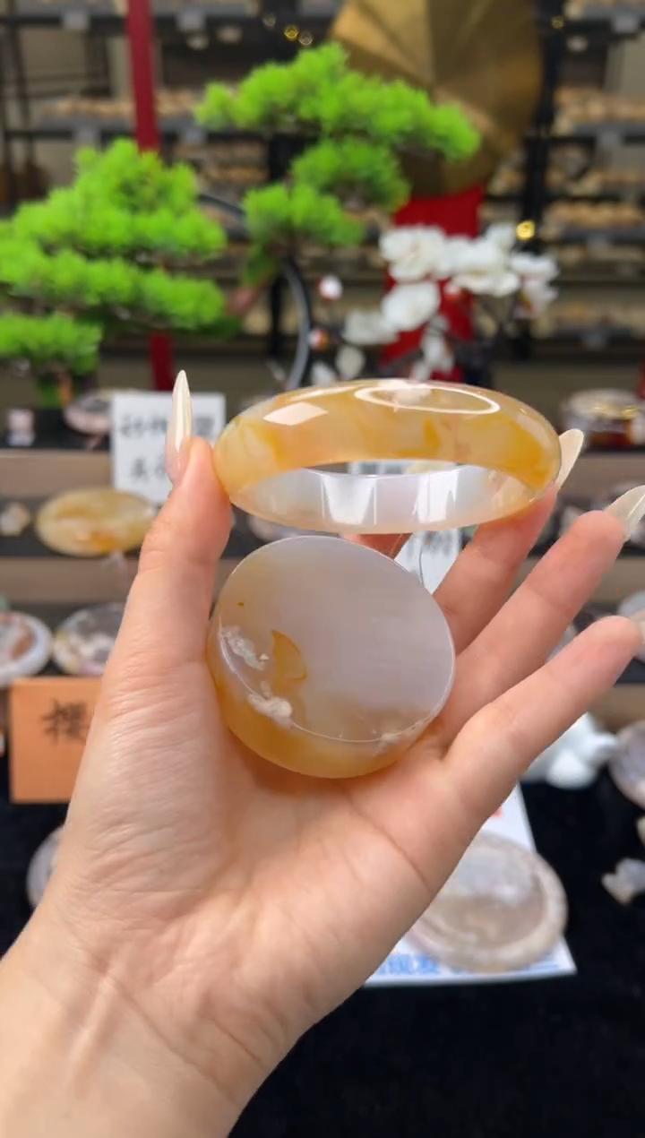 【闪购商品】石英质玉手镯未镶嵌60圈口（赠送镯心）13321