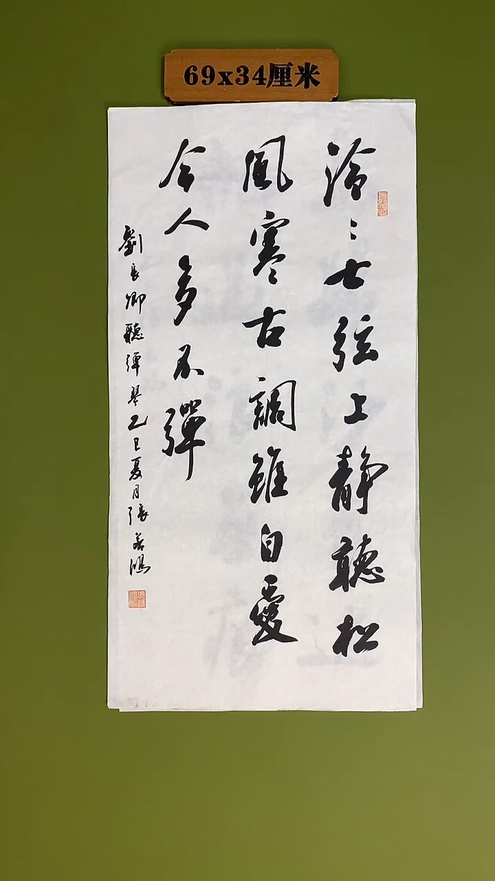 书法书法 张若鸿 尺寸69cm*34cm
