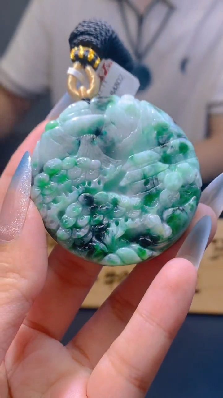 翡翠未镶嵌吊坠(不含链)天然翡翠A货88