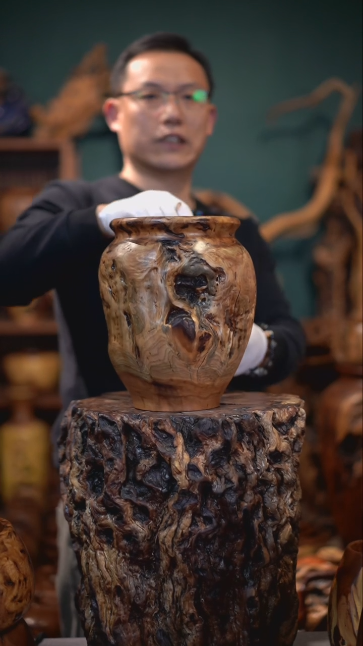 【闪购商品】枣木雷击枣木小画缸