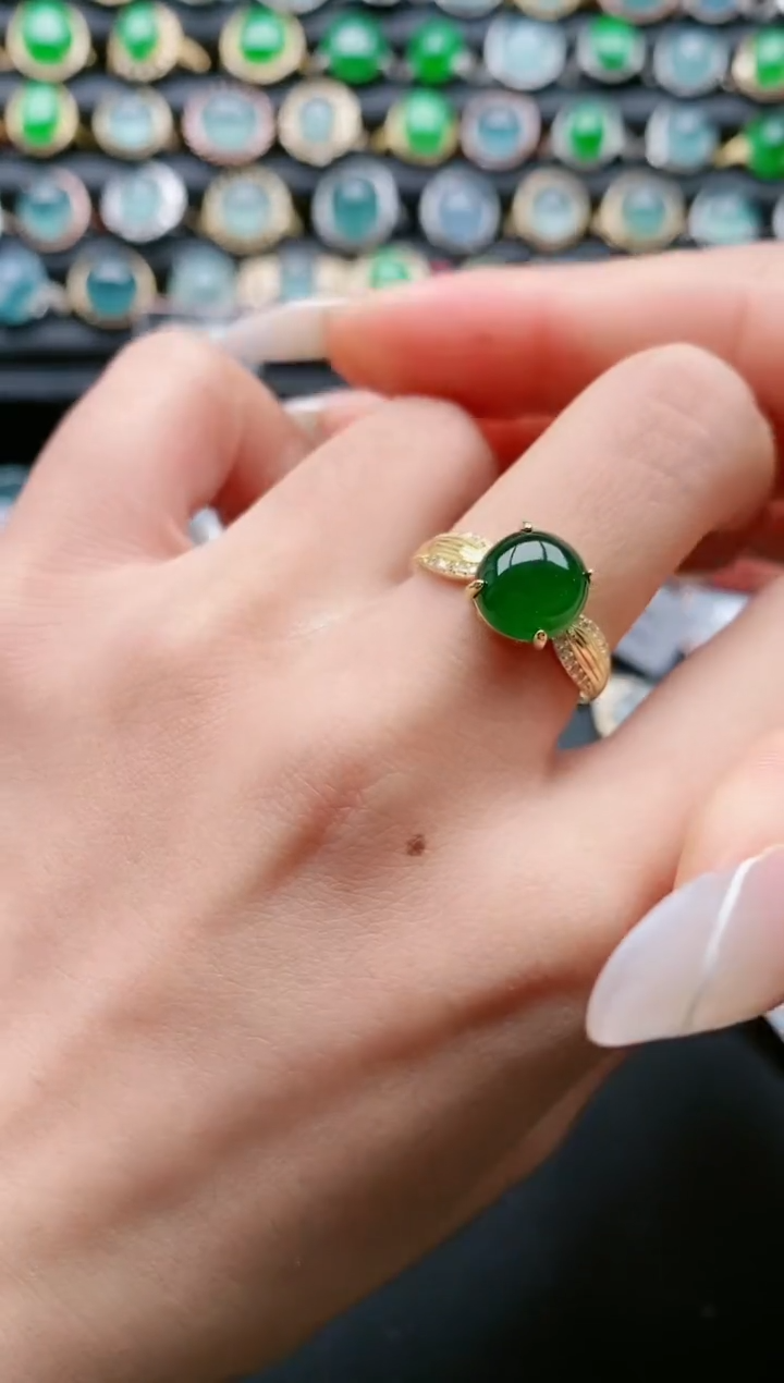 【闪购商品】翡翠戒指银S925镶嵌111111