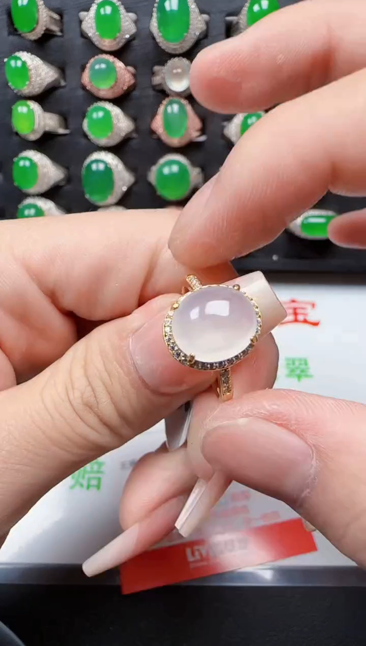 【闪购商品】翡翠戒指银S925镶嵌3180