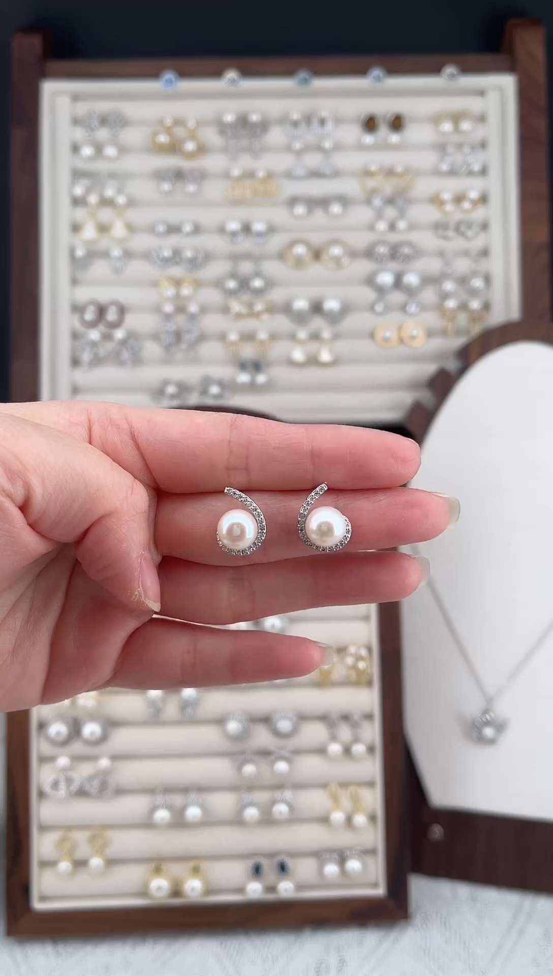 合金耳饰淡水珍珠11