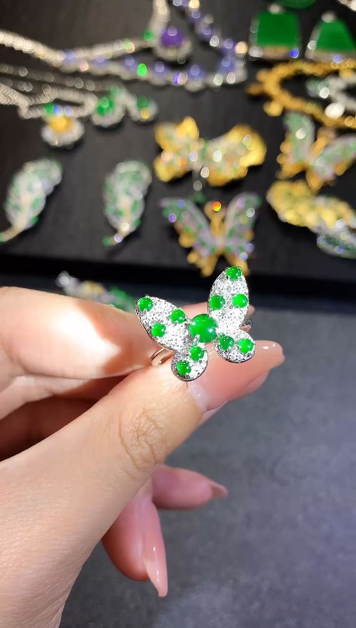 【闪购商品】翡翠戒指银S925镶嵌204戒指（多样性发货一件