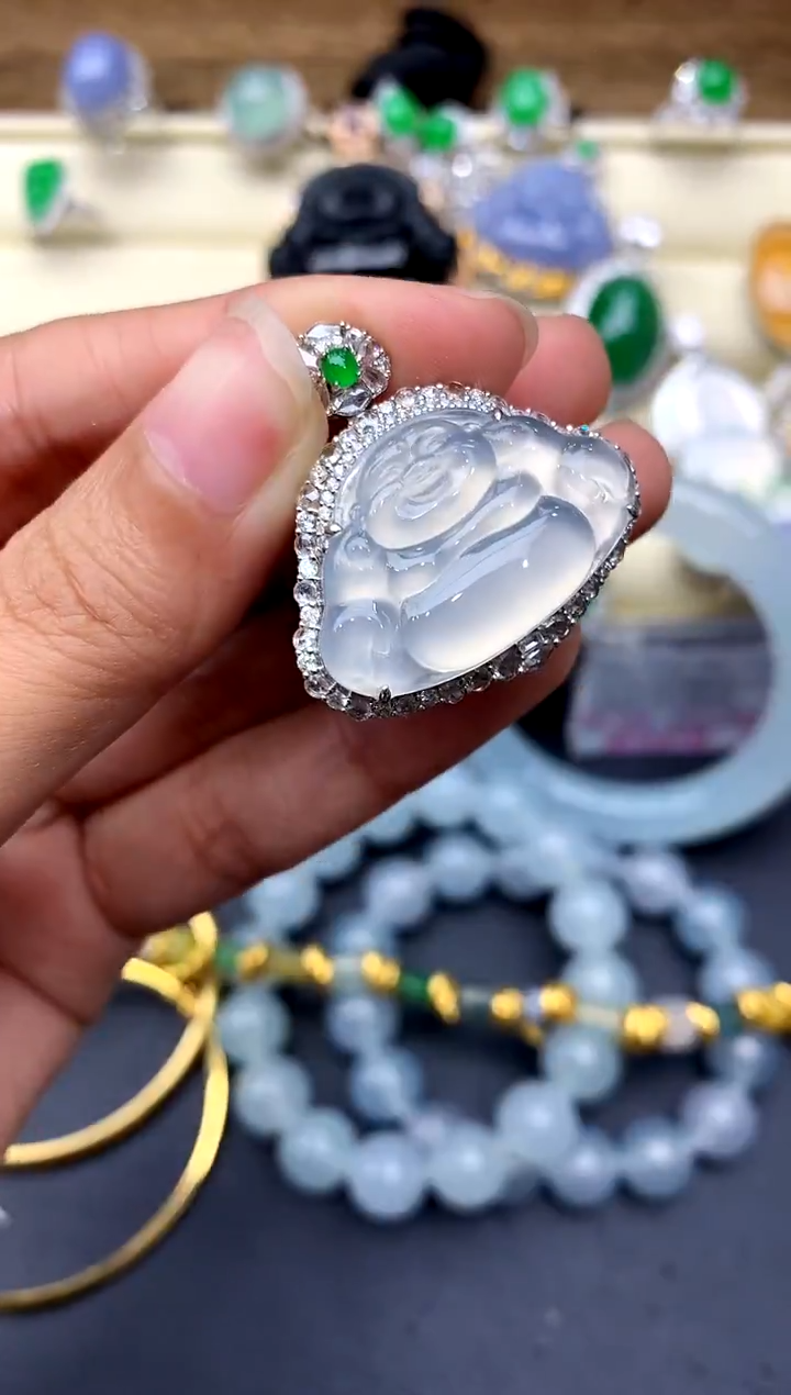 【闪购商品】翡翠颈饰18K金镶嵌612-中国好珍宝