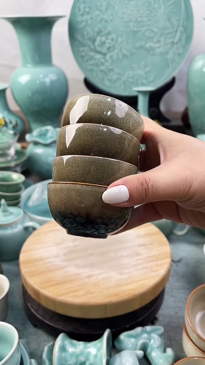 【闪购商品】4个 特价福利 微瑕 慧仙青瓷