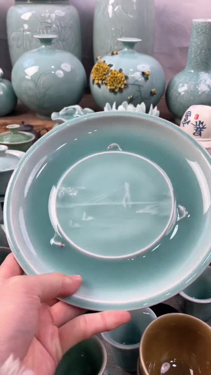 【闪购商品】特价 微瑕 慧仙青瓷 壶承