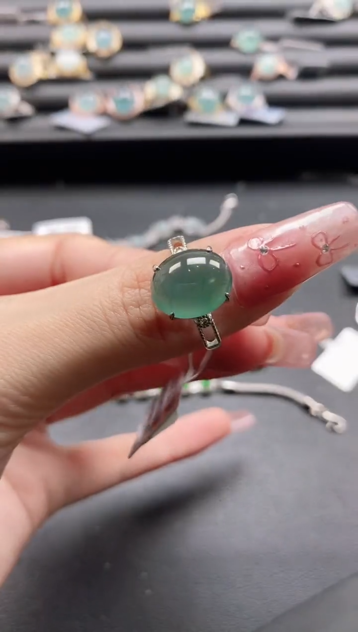 【闪购商品】翡翠戒指银S925镶嵌1111
