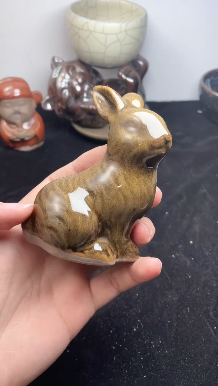 【闪购商品】茶盏兔子茶宠高端茶器主人杯