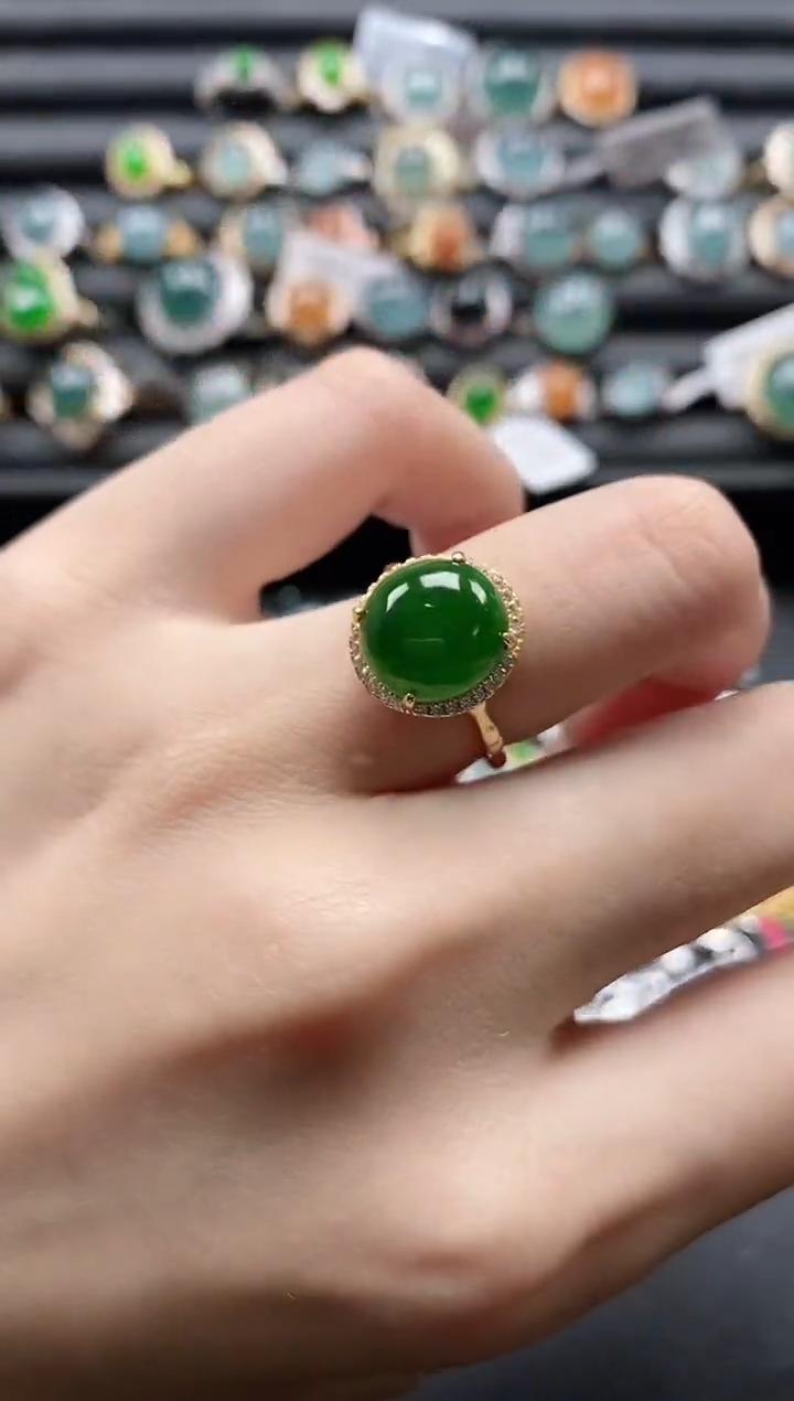 【闪购商品】翡翠戒指银S925镶嵌1111