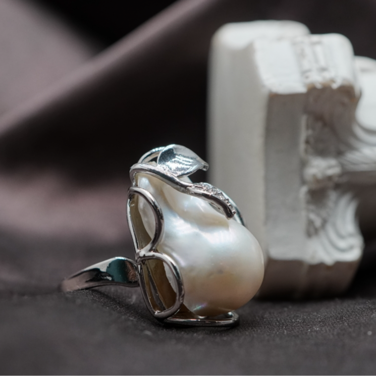 淡水巴洛克珍珠戒指 DO060930