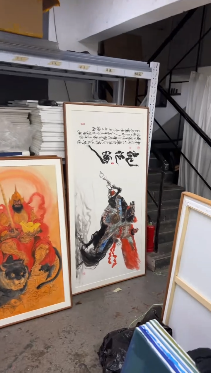 丙烯画简**单曹操画江湖