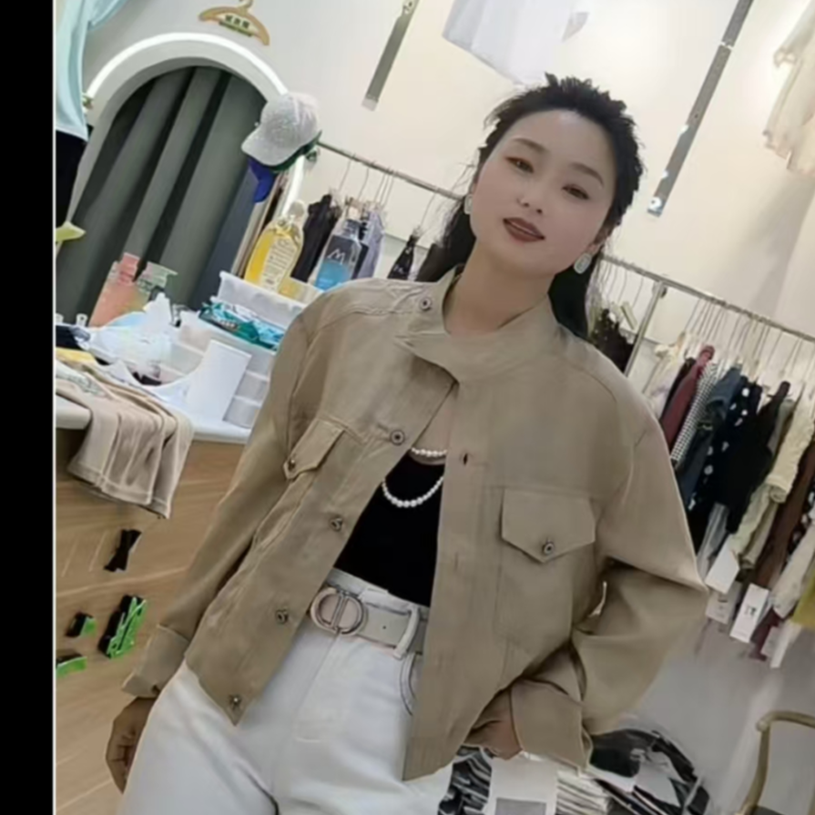 开衫气质网红时尚休闲长袖短款百搭女士潮流设计师8508