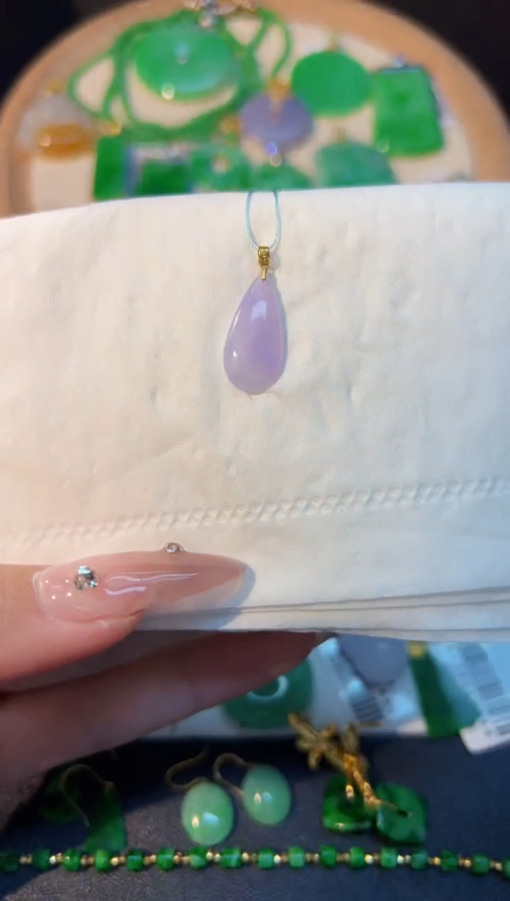 【闪购商品】翡翠颈饰18K金镶嵌Y缅料A货/支持复检/一件