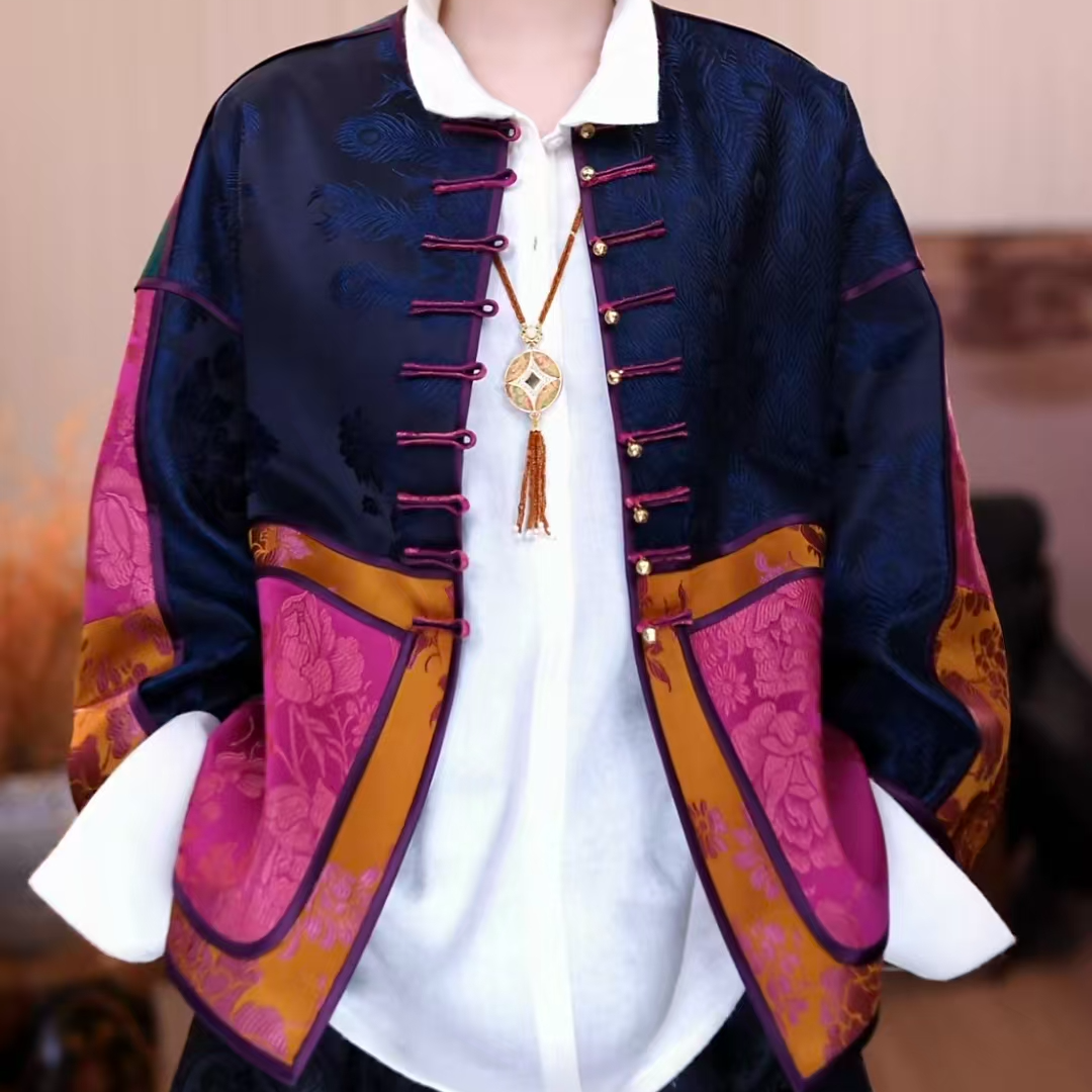 『栖涵』新中式复古显瘦宽松休闲时尚百搭气质民族风外套