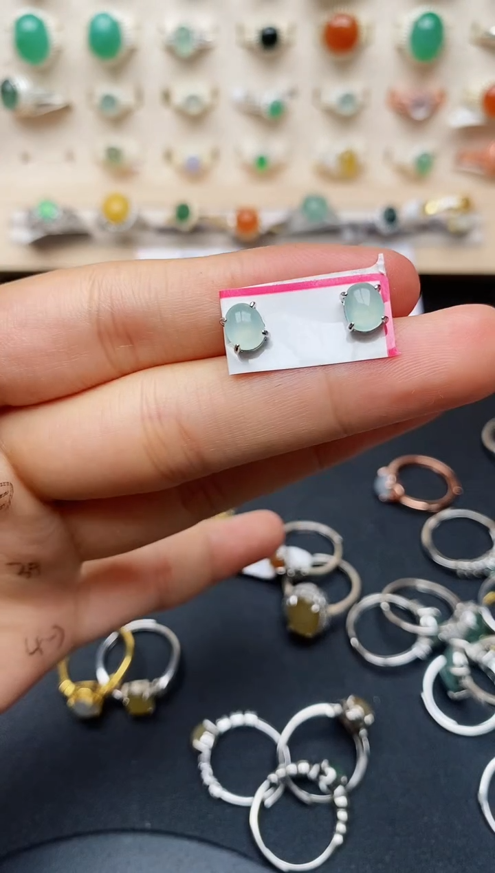 【闪购商品】翡翠戒指银S925镶嵌缅甸翡翠