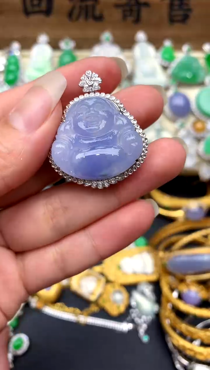 【闪购商品】翡翠颈饰18K金镶嵌294-分单8250-总价16500