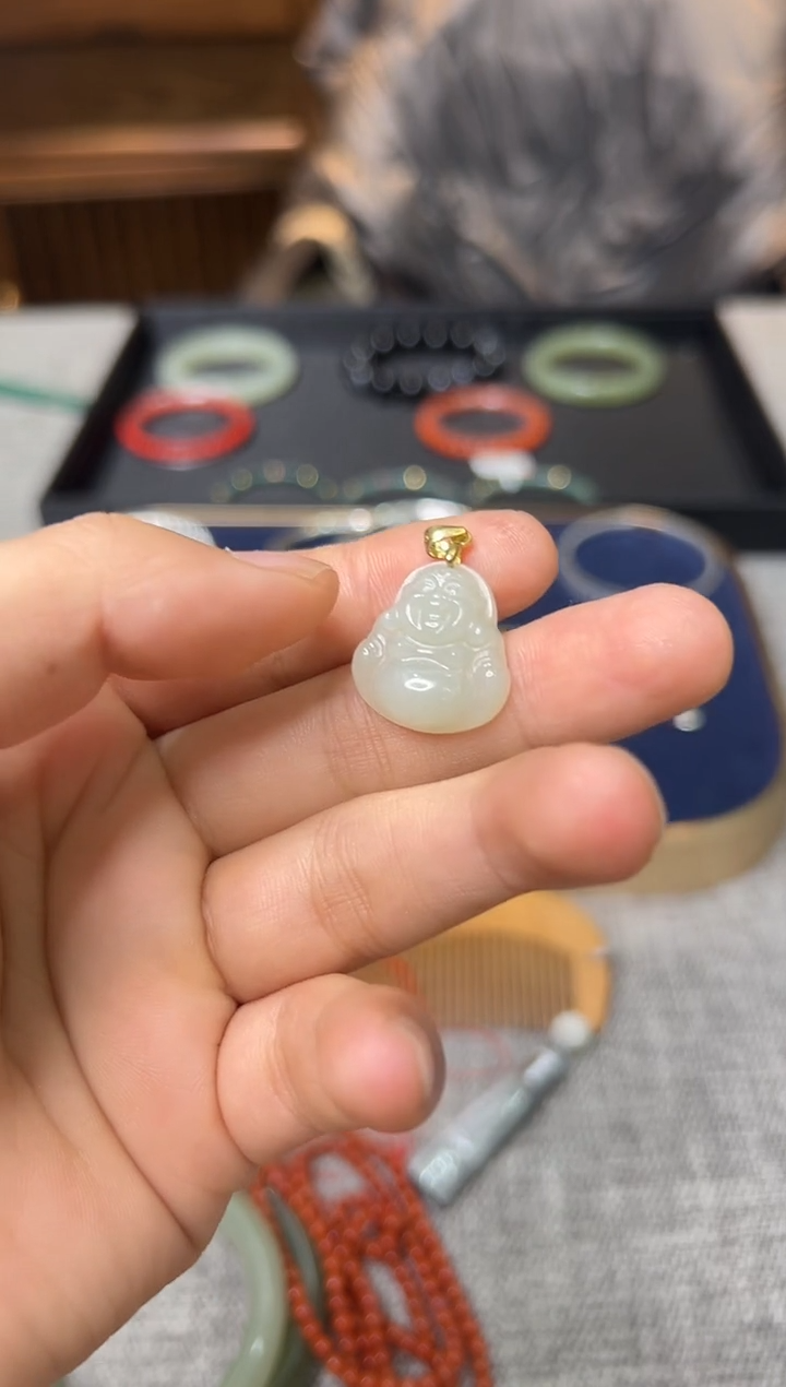 【闪购商品】和田玉颈饰未镶嵌佛公-521446