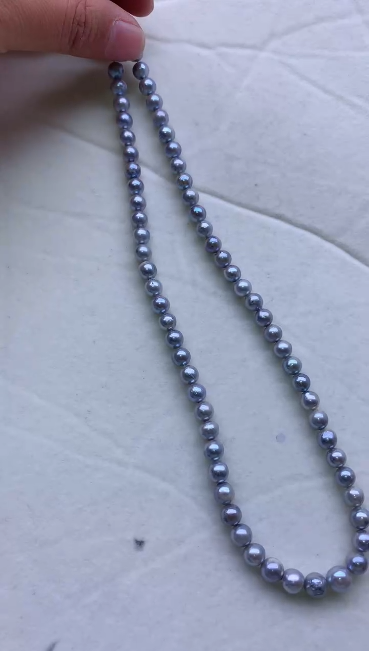 【闪购商品】海水珍珠项链银S925镶嵌海水珍珠项链