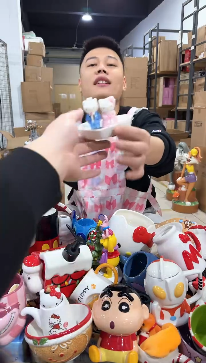 瓷片原盒kt猫结婚首饰盘