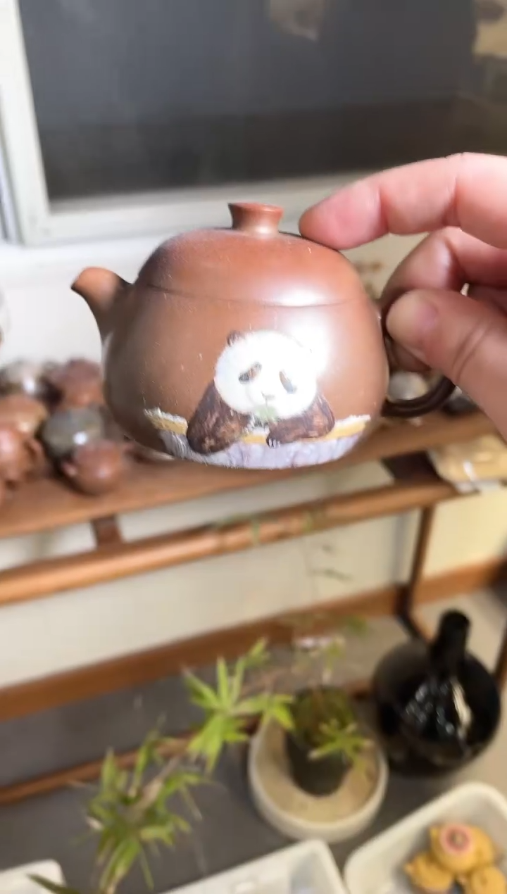 【闪购商品】紫砂茶壶柴烧熊猫壶
