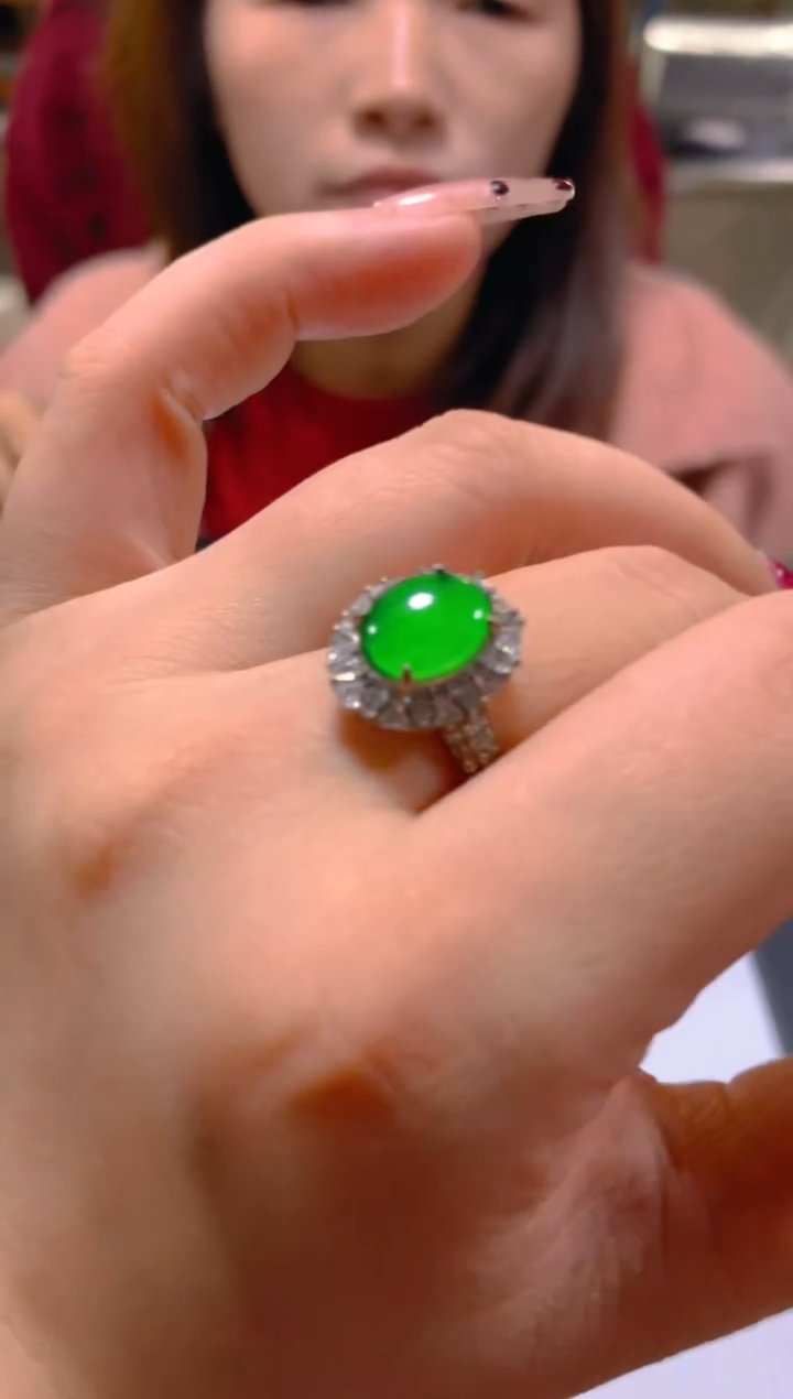 未镶嵌戒指翡翠多样性发一