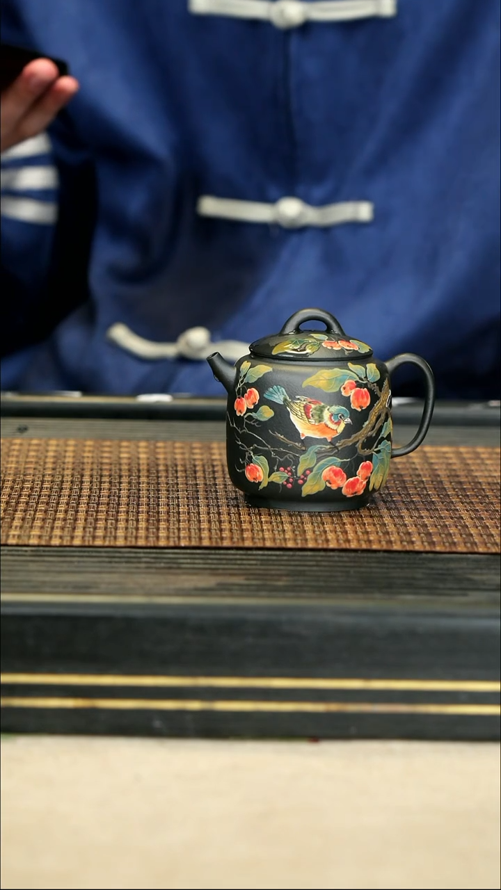 【闪购商品】紫砂茶壶48君子兰 花鸟