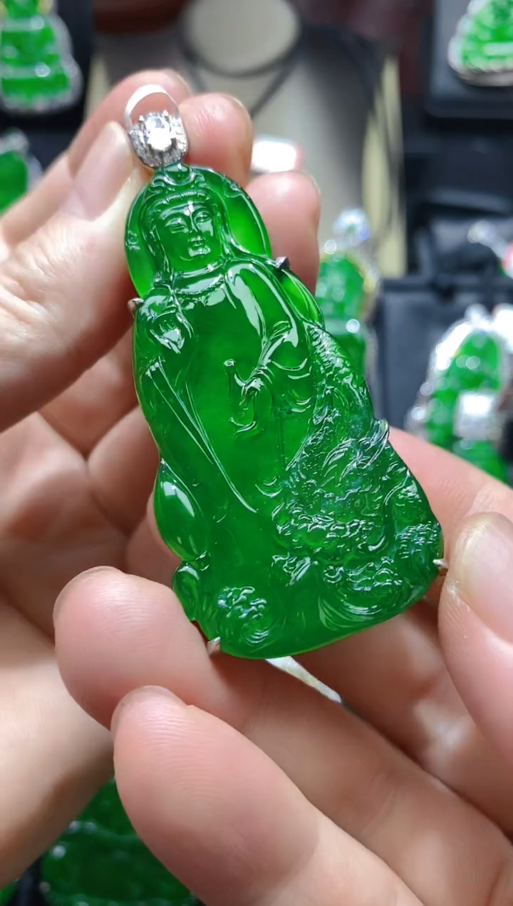 【闪购商品】翡翠颈饰未镶嵌天然A货翡翠v25  890