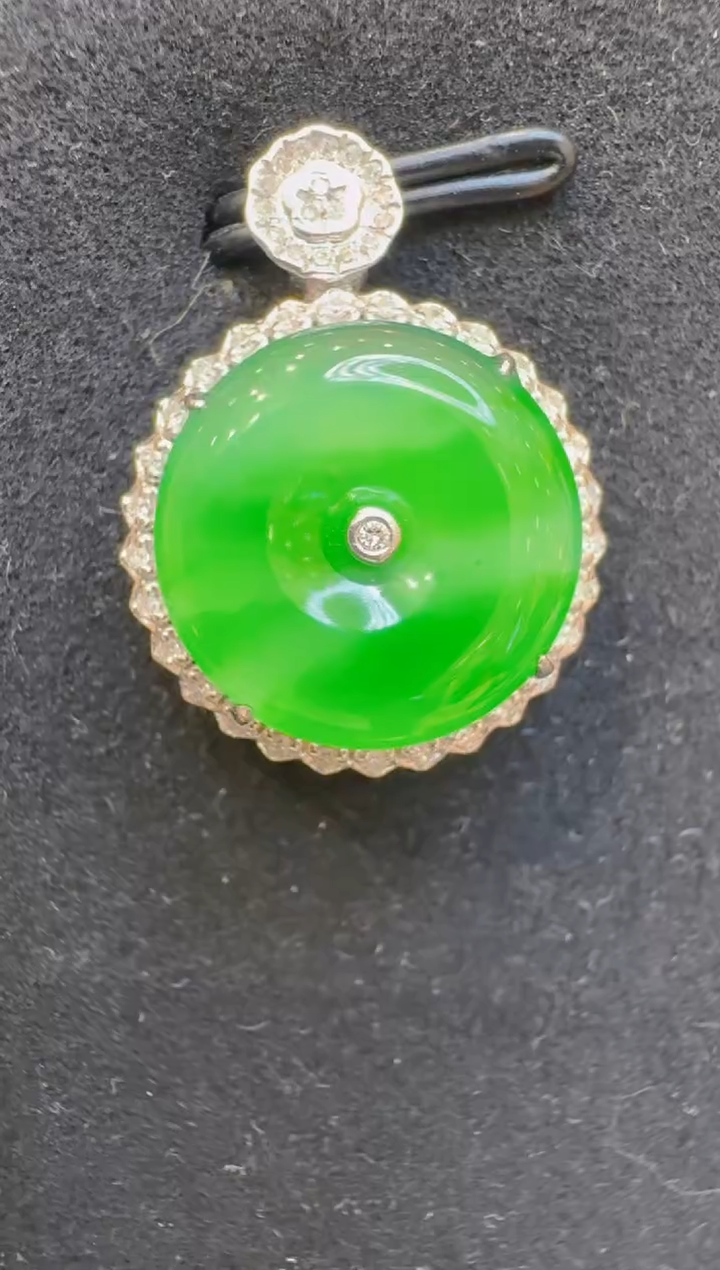 吊坠(不含链)18K金镶嵌翡翠多样性团购发一件