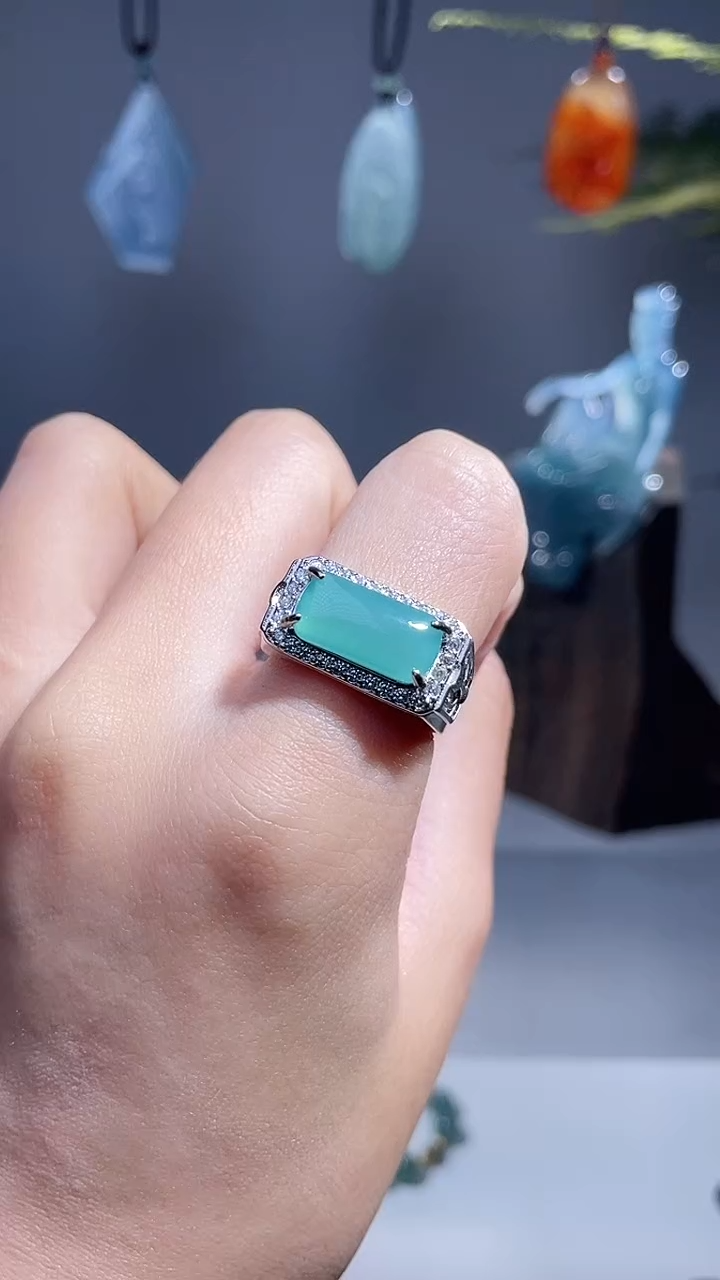 颈饰未镶嵌翡翠戒指