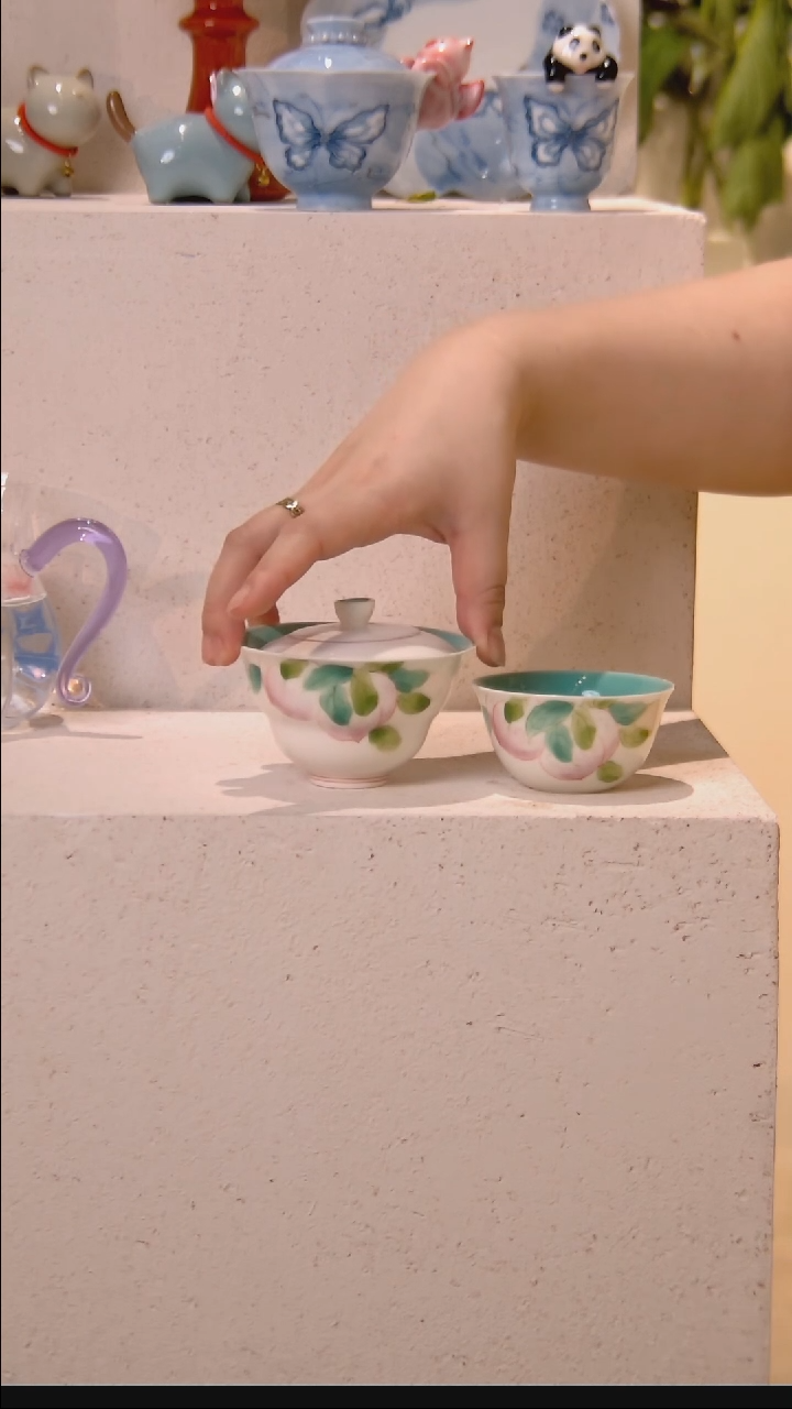 盖碗+茶杯 哈哈哈哈