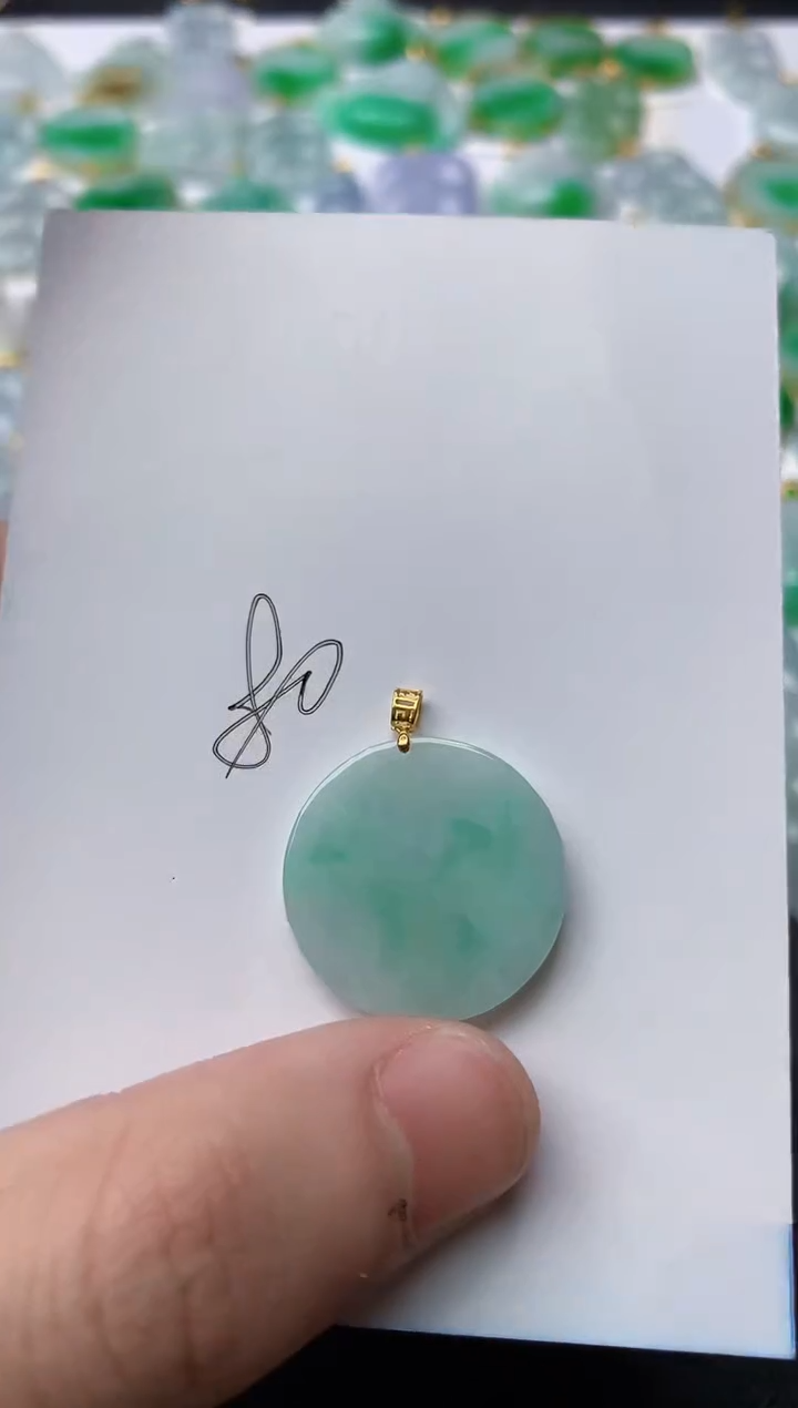 【闪购商品】翡翠颈饰18K金镶嵌78..........