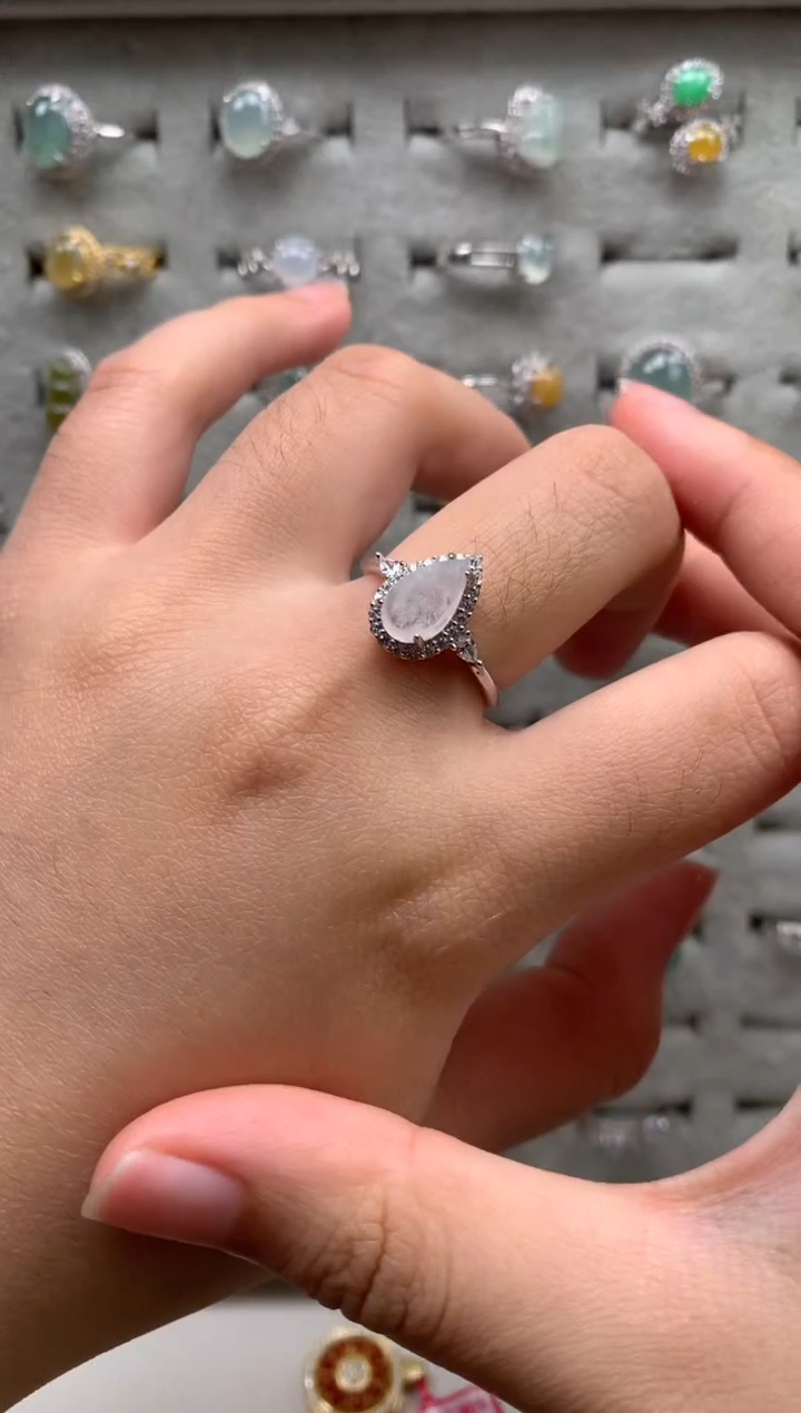 银S925镶嵌戒指翡翠2