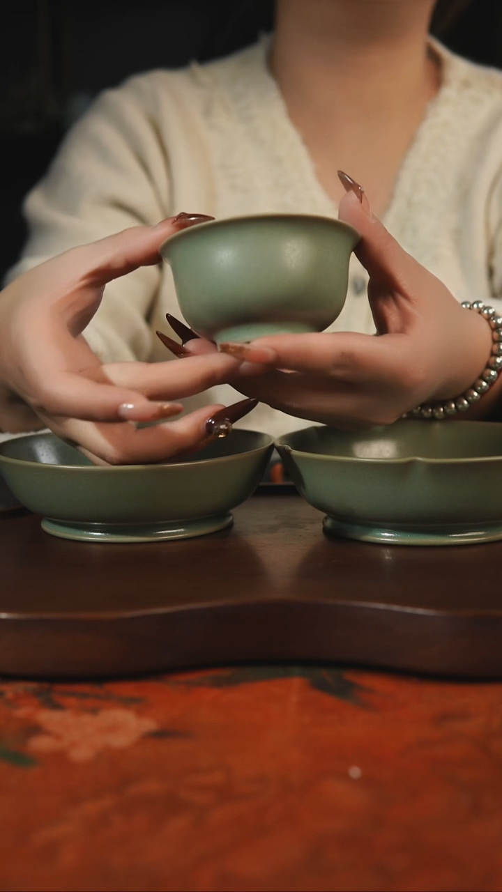 杯子瓷升*汝州原产地原矿仿古老釉q