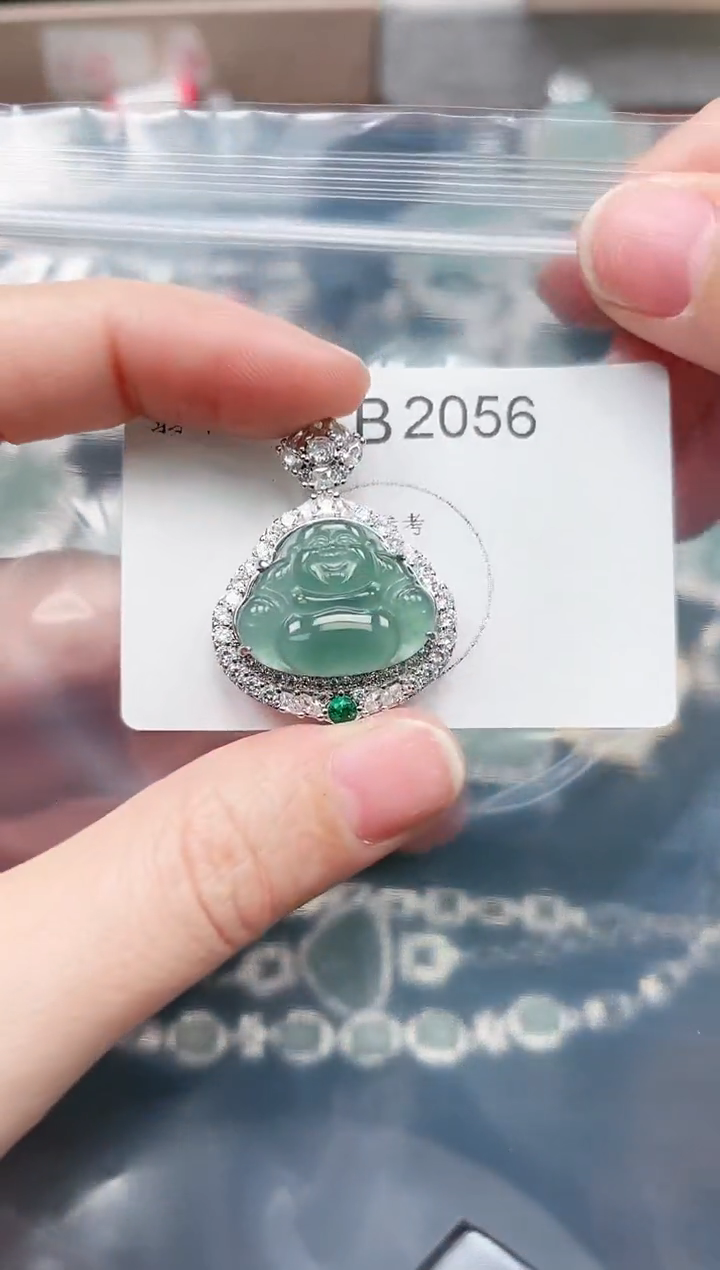 【闪购商品】翡翠颈饰未镶嵌赠皮绳2056