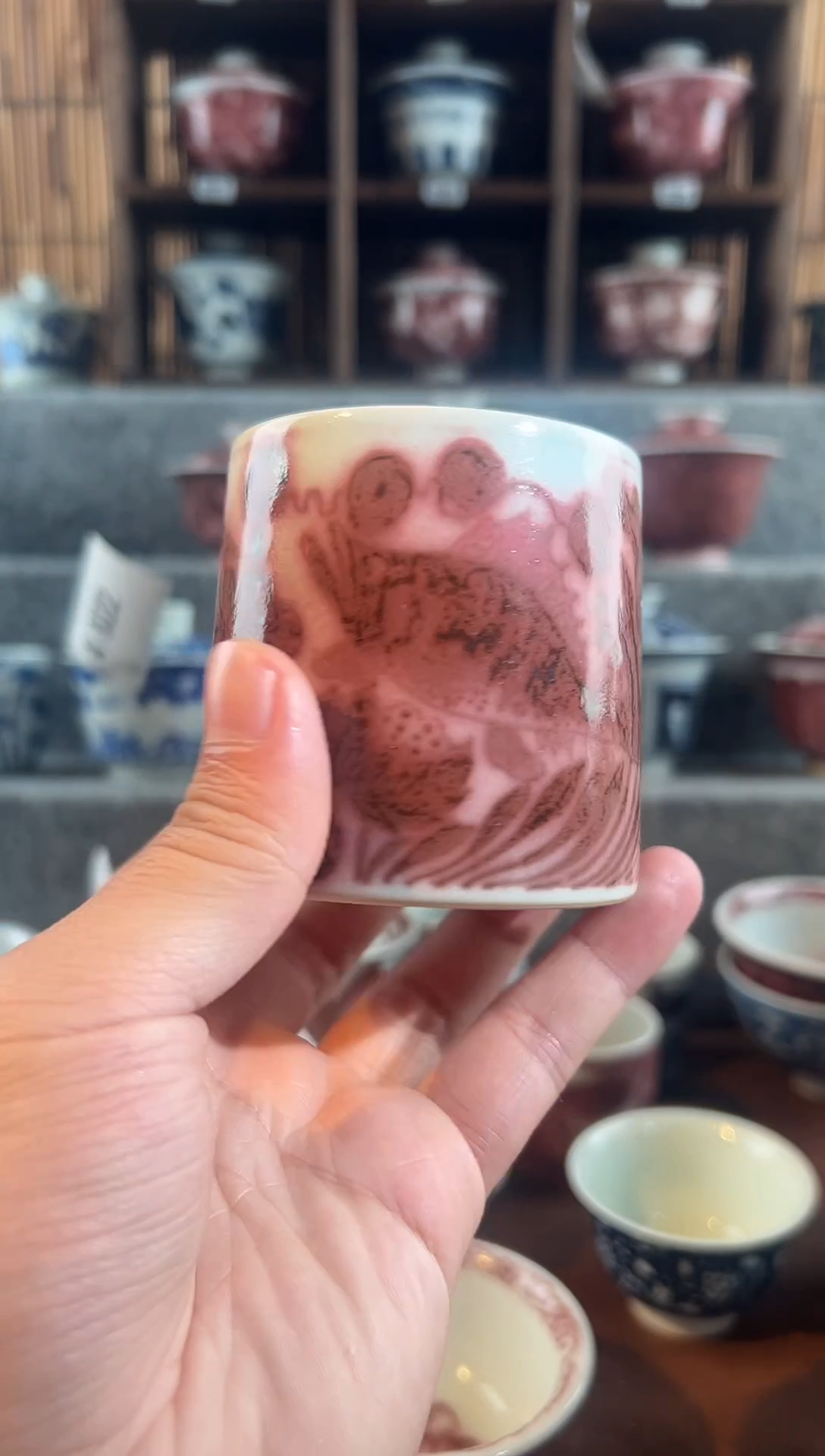 【闪购商品】天禄言瓷鱼藻杯子可乐a070