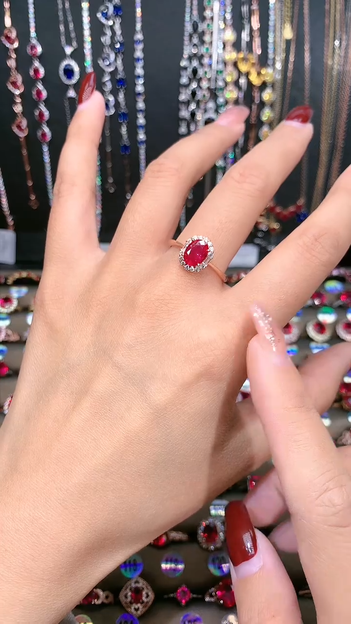 【闪购商品】红宝石戒指银S925镶嵌6.8