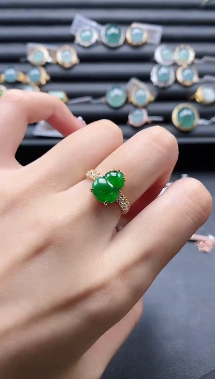 【闪购商品】翡翠戒指银S925镶嵌1111