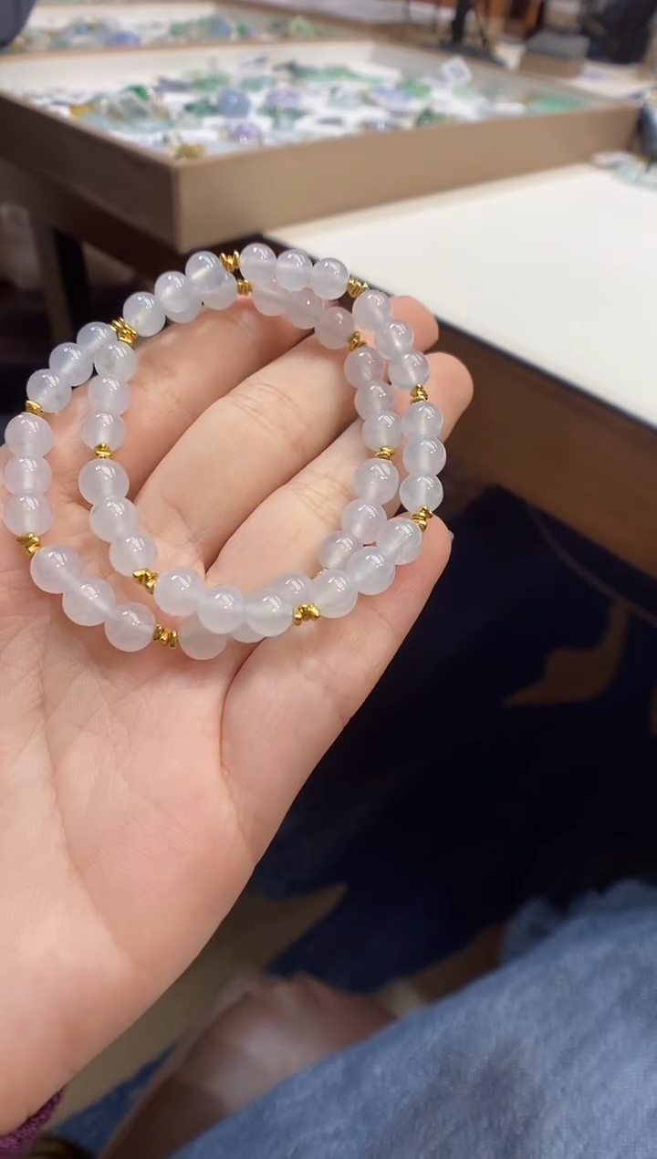 【闪购商品】翡翠手串18K金镶嵌手串多样性发（1件）