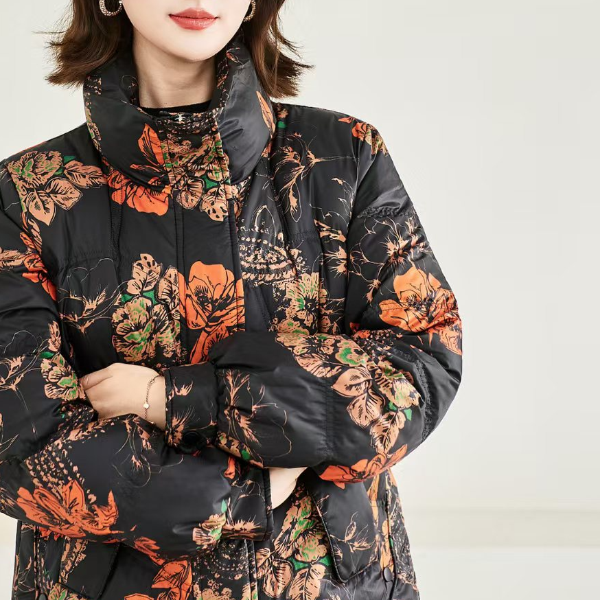 【甄选大朵鸭绒】原版正品保暖气质减龄修身羽绒服-R056