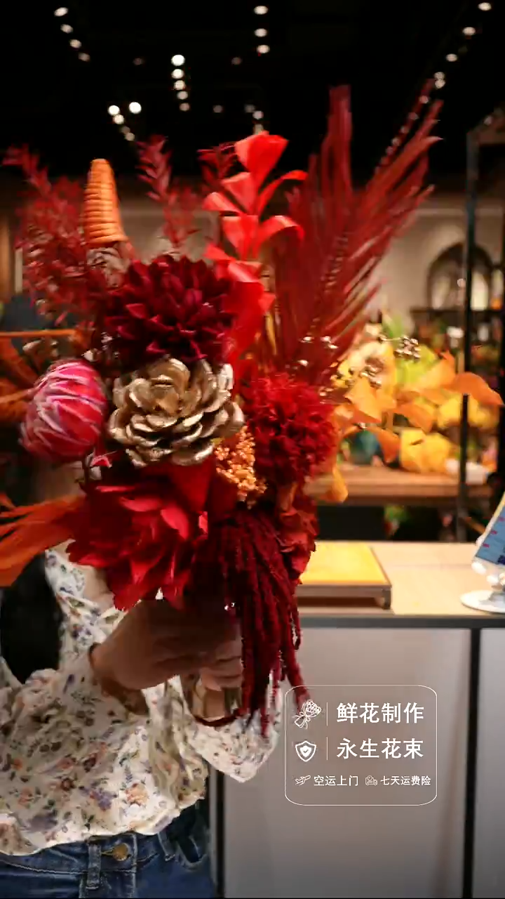 手工艺品琉璃手工花器花束空运包邮送货上门-以图片为准