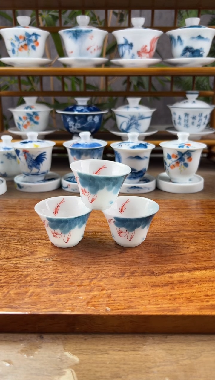 【闪购商品】微瑕高冰线条莲马蹄杯8个