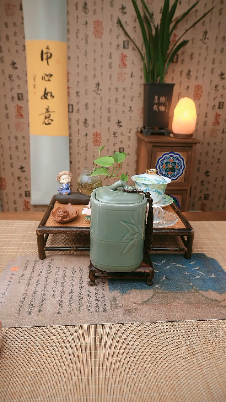 【闪购商品】复古竹节高升茶叶罐