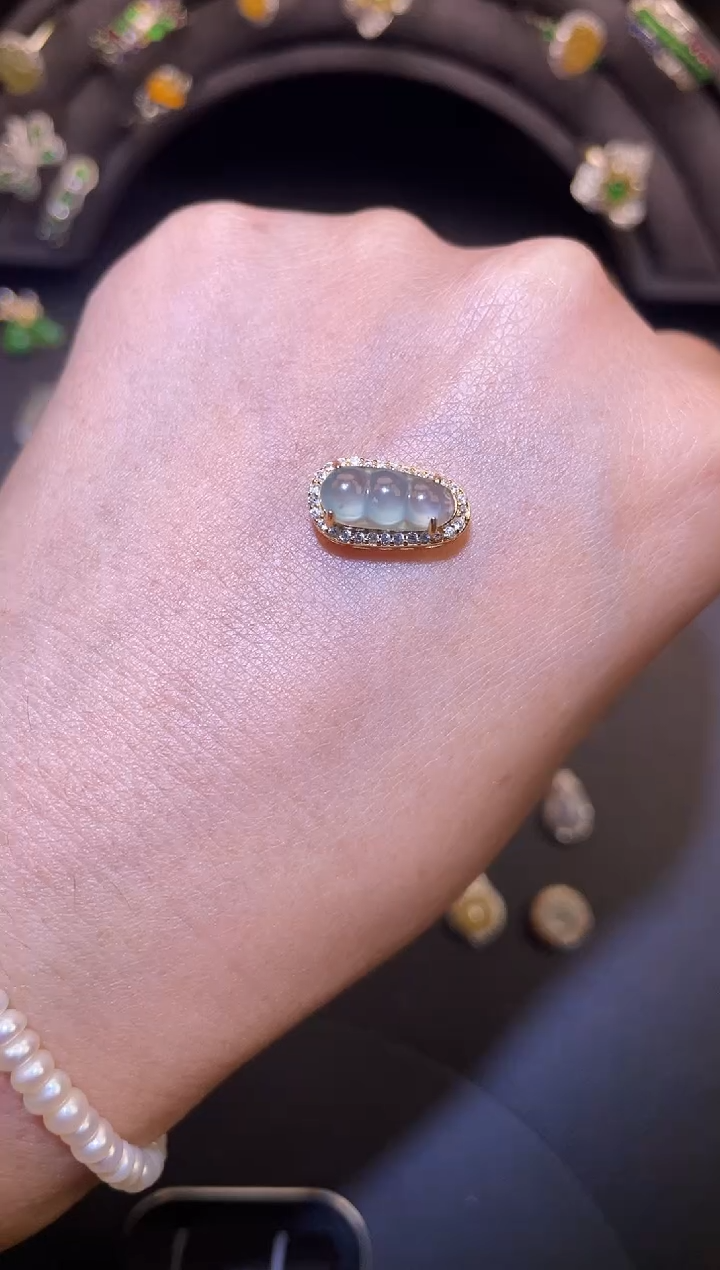 吊坠(不含链)银S925镶嵌翡翠1