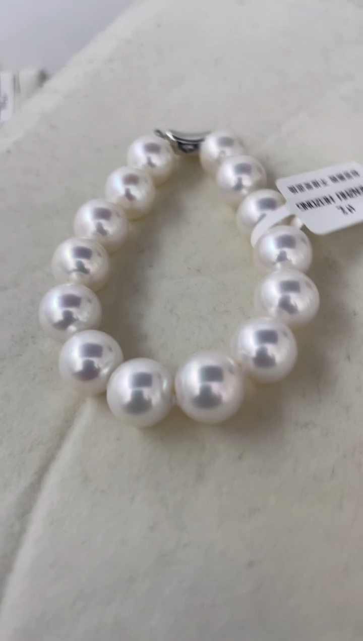 淡水珍珠手绳银S925镶嵌11-12