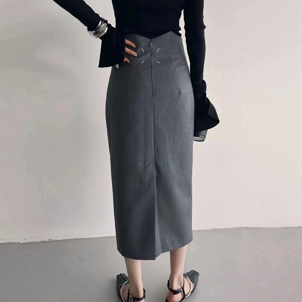 MA*吉 高级定制TR面料 /蝴蝶腰简约气质半身裙LH041