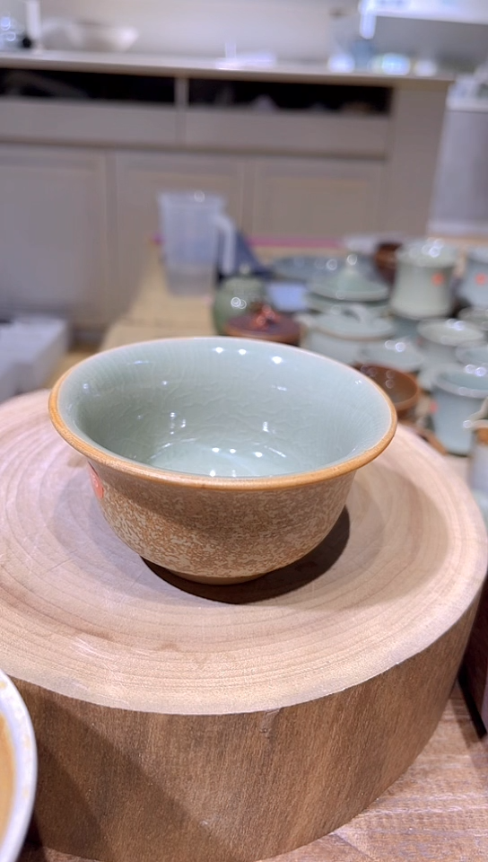 摆件陶原生态原矿草木灰双色杯子